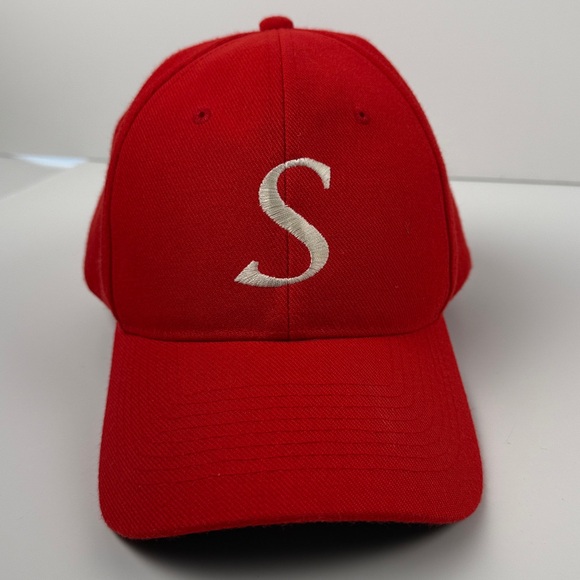 Red Cap with White 'S' Embroidery - Picture 6 of 6